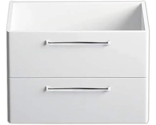 Weißer Waschtischunterschrank mit zwei Schubladen