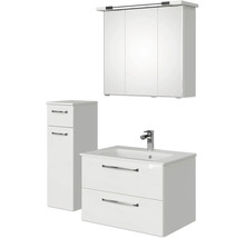 Badmöbel-Set Pelipal Kumba BxHxT 107 x 200 x 50 cm Frontfarbe weiß glanz 4-teilig mit Mineralguss-Waschtisch weiß und Unterschrank 99.770125091