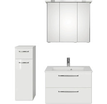 Badmöbel-Set Pelipal Kumba BxHxT 107 x 200 x 50 cm Frontfarbe weiß glanz 4-teilig mit Mineralguss-Waschtisch weiß und Unterschrank 99.770125091