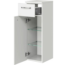 Badmöbel-Set Pelipal Kumba BxHxT 107 x 200 x 50 cm Frontfarbe weiß glanz 4-teilig mit Mineralguss-Waschtisch weiß und Unterschrank 99.770125091