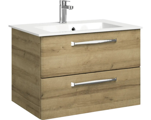 Waschtischunterschrank mit zwei Schubladen, Waschbecken und Armatur