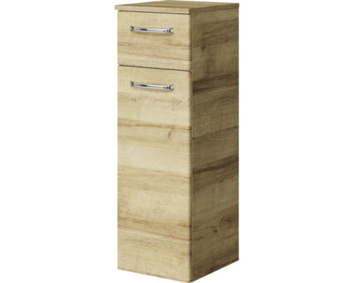 Hochschrank mit zwei Schubladen und Griffen