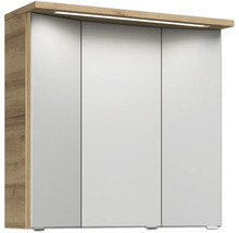 Badmöbel-Set Pelipal Kumba BxHxT 137 x 200 x 50 cm Frontfarbe eiche riviera 5-teilig mit Mineralguss-Waschtisch weiß, Midischrank, Unterschrank und Wandschrank 99.770121473