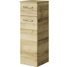 Badmöbel-Set Pelipal Kumba BxHxT 137 x 200 x 50 cm Frontfarbe eiche riviera 5-teilig mit Mineralguss-Waschtisch weiß, Midischrank, Unterschrank und Wandschrank 99.770121473