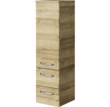 Badmöbel-Set Pelipal Kumba BxHxT 137 x 200 x 50 cm Frontfarbe eiche riviera 5-teilig mit Mineralguss-Waschtisch weiß, Midischrank, Unterschrank und Wandschrank 99.770121473