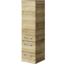 Badmöbel-Set Pelipal Kumba BxHxT 137 x 200 x 50 cm Frontfarbe eiche riviera Badmöbelset 5-teilig und mehr mit Waschtisch Mineralmarmor weiß und Mineralguss-Waschtisch Waschtischunterschrank Spiegelschrank mit LED-Beleuchtung Hochschrank Unterschrank-thumb-7