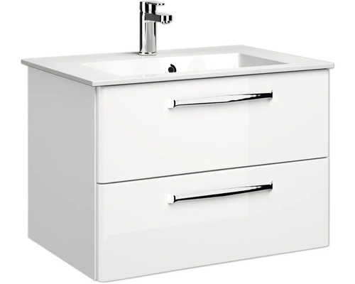 Waschtischunterschrank mit zwei Schubladen und Waschbecken