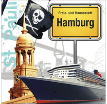 Glasbild Hamburg XIX 50x50 cm