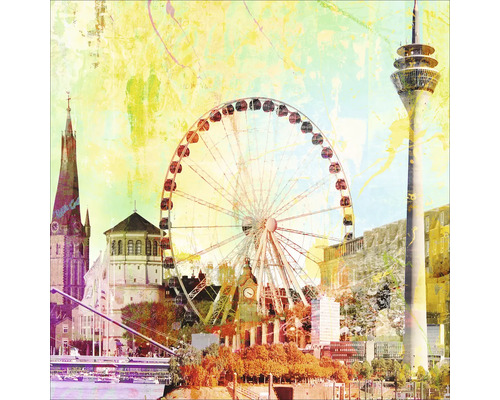 Glasbild Düsseldorf XVII 20x20 cm