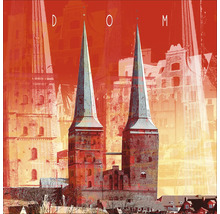 Glasbild Lübeck XII 20x20 cm