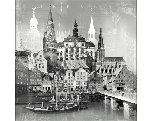 Glasbild Lüneburg XI 20x20 cm