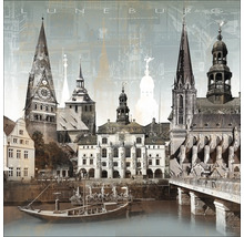 Dekoratives Wandbild mit Stadtansicht von Lüneburg, Deutschland