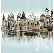 Paderborn Skyline mit Spiegelung im Wasser