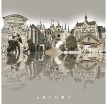 Skyline von Erfurt mit Gebäuden und Denkmälern