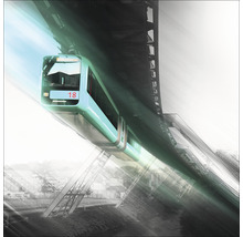 Schwebebahn auf erhöhter Schiene