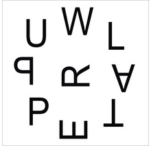 Buchstaben U W L Q R A P E T