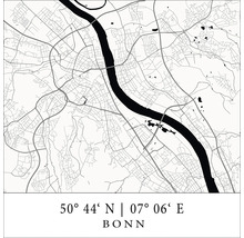 Stadtplan von Bonn mit Koordinaten