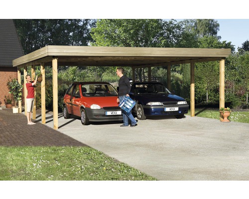 Doppelcarport weka 609 Gr. 1 HORNBACH 591 cm | x 576