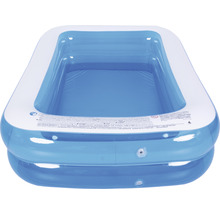 Aufstellpool Fast-Set-Pool Familypool PVC eckig 197x143x49 cm ohne Zubehör blau/weiss