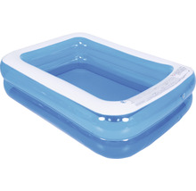 Aufstellpool Fast-Set-Pool Familypool PVC eckig 197x143x49 cm ohne Zubehör blau/weiss