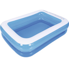 Aufstellpool Fast-Set-Pool Familypool PVC eckig 197x143x49 cm ohne Zubehör blau/weiss