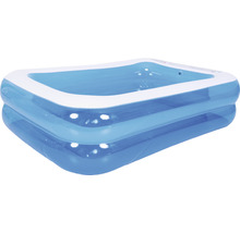Aufstellpool Fast-Set-Pool Familypool PVC eckig 197x143x49 cm ohne Zubehör blau/weiss