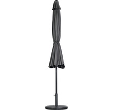 Mittelstockschirm GARDEN PLACE Ø 300 cm dunkelgrau mit UV-Schutz 30, wasserabweisende Polyesterbespannung, leichte Aufspannung per Kurbel