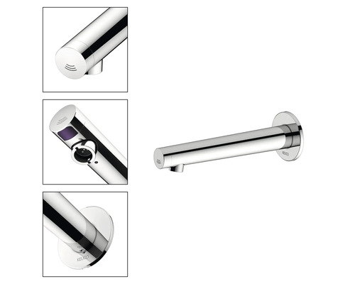 Berührungslose Waschtischarmatur zur Wandmontage