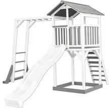 Spielturm aus Holz mit Rutsche, Klettergerüst und Leiter