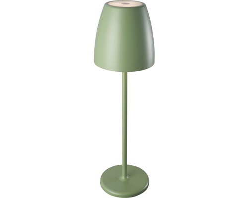 Akku Tischleuchte IP54 2W 200 lm 2700 K H 38 cm Tavola olive mit USB + Touchdimmer