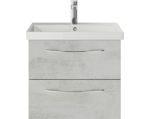 Waschtischunterschrank mit zwei Schubladen und Aufsatzwaschbecken