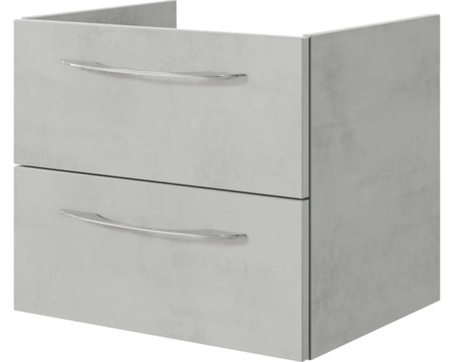Waschbeckenunterschrank mit zwei Schubladen und Griffen