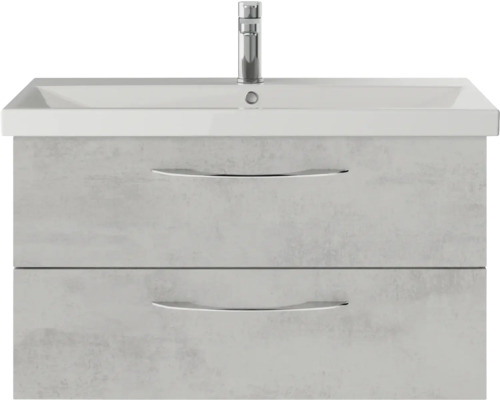 Waschtischunterschrank mit zwei Schubladen und Waschbecken