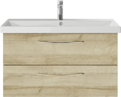 Waschtischunterschrank mit zwei Schubladen und Waschbecken