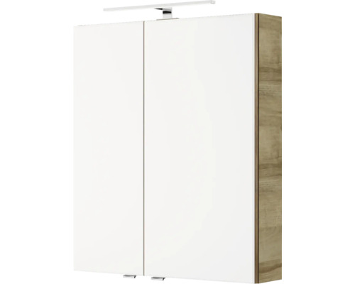 Spiegelschrank mit Beleuchtung und zwei Türen