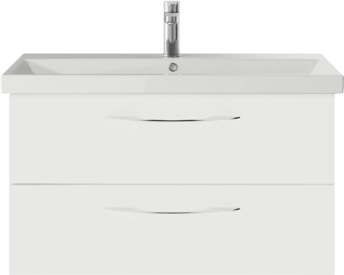 Waschtischunterschrank mit zwei Schubladen und Armatur