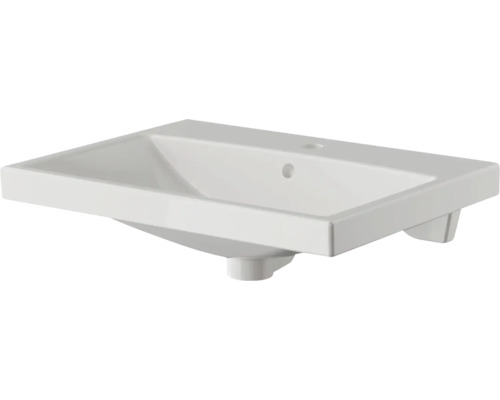 Keramikwaschtisch mit Hahnloch und Überlauf