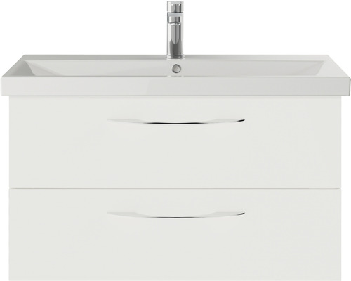 Waschtischunterschrank mit zwei Schubladen und Waschbecken