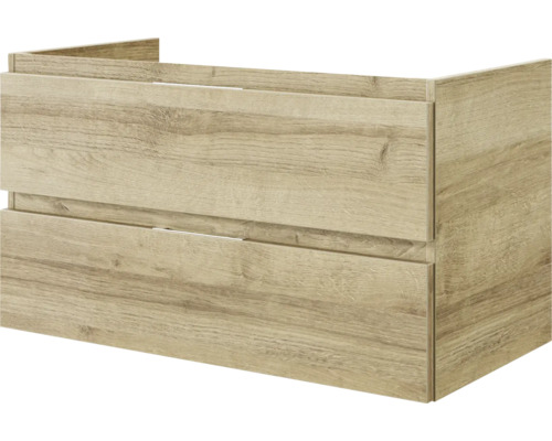 Waschtischunterschrank mit zwei Schubladen im Holzdekor