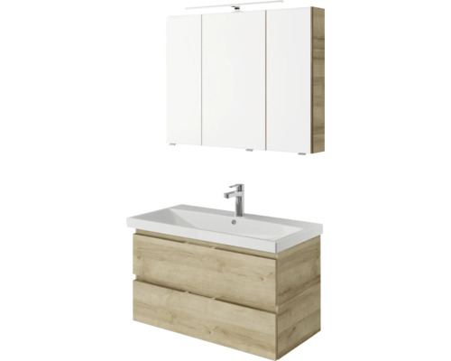 Waschtisch mit Unterschrank und Spiegelschrank für das Badezimmer