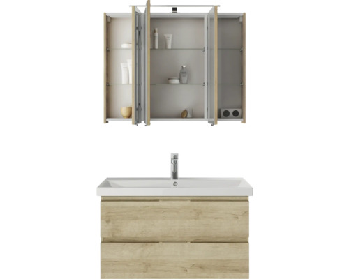 Waschtischkombination mit Spiegelschrank für das Badezimmer