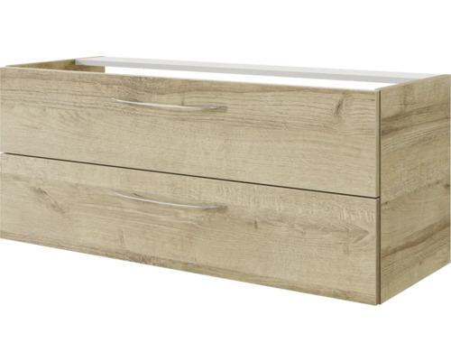 Waschbeckenunterschrank mit zwei Schubladen im Holzdekor