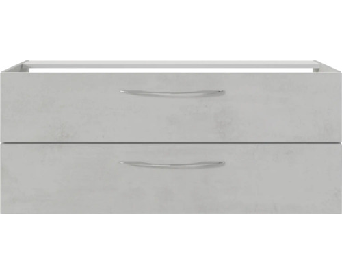 Waschtischunterschrank mit zwei Schubladen und Griffen