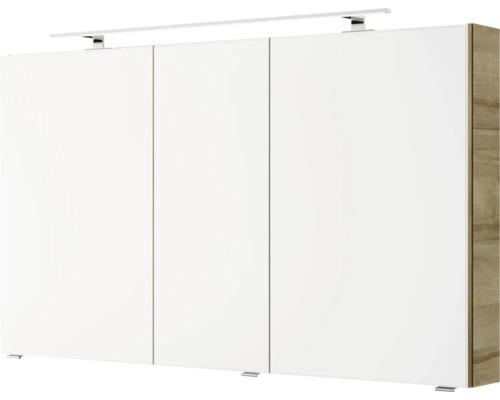 Kleiderschrank mit drei Türen und Beleuchtung