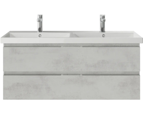 Waschtisch mit zwei Becken und zwei Schubladen