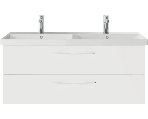 Waschtischunterschrank mit zwei Becken und zwei Schubladen