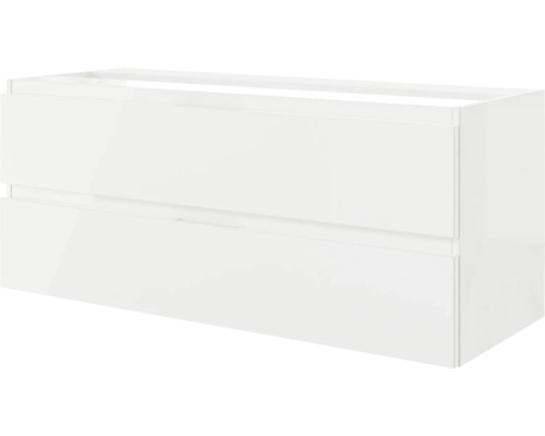 Weißer Waschtischunterschrank mit zwei Schubladen