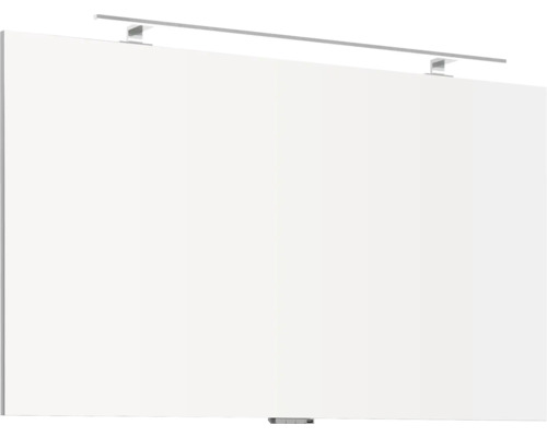 Weiße Magnettafel mit silberfarbenen Halterungen