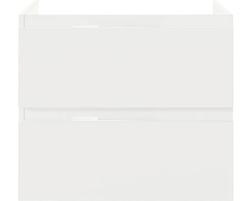 Weißer Waschtischunterschrank mit zwei Schubladen