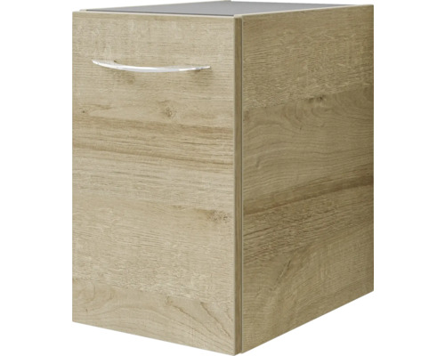 Holzfarbener Unterschrank mit Griff